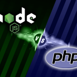 Node JS vs PHP graphic