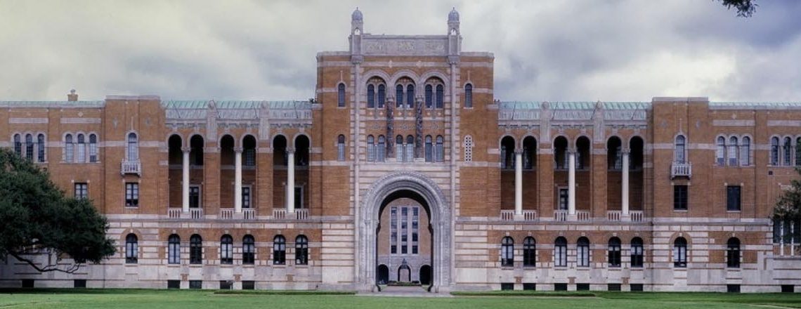 Front of Rice University.