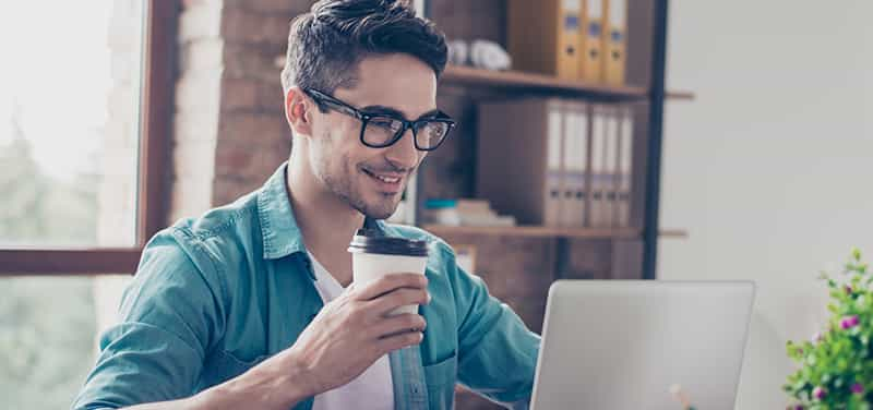 Male at a laptop