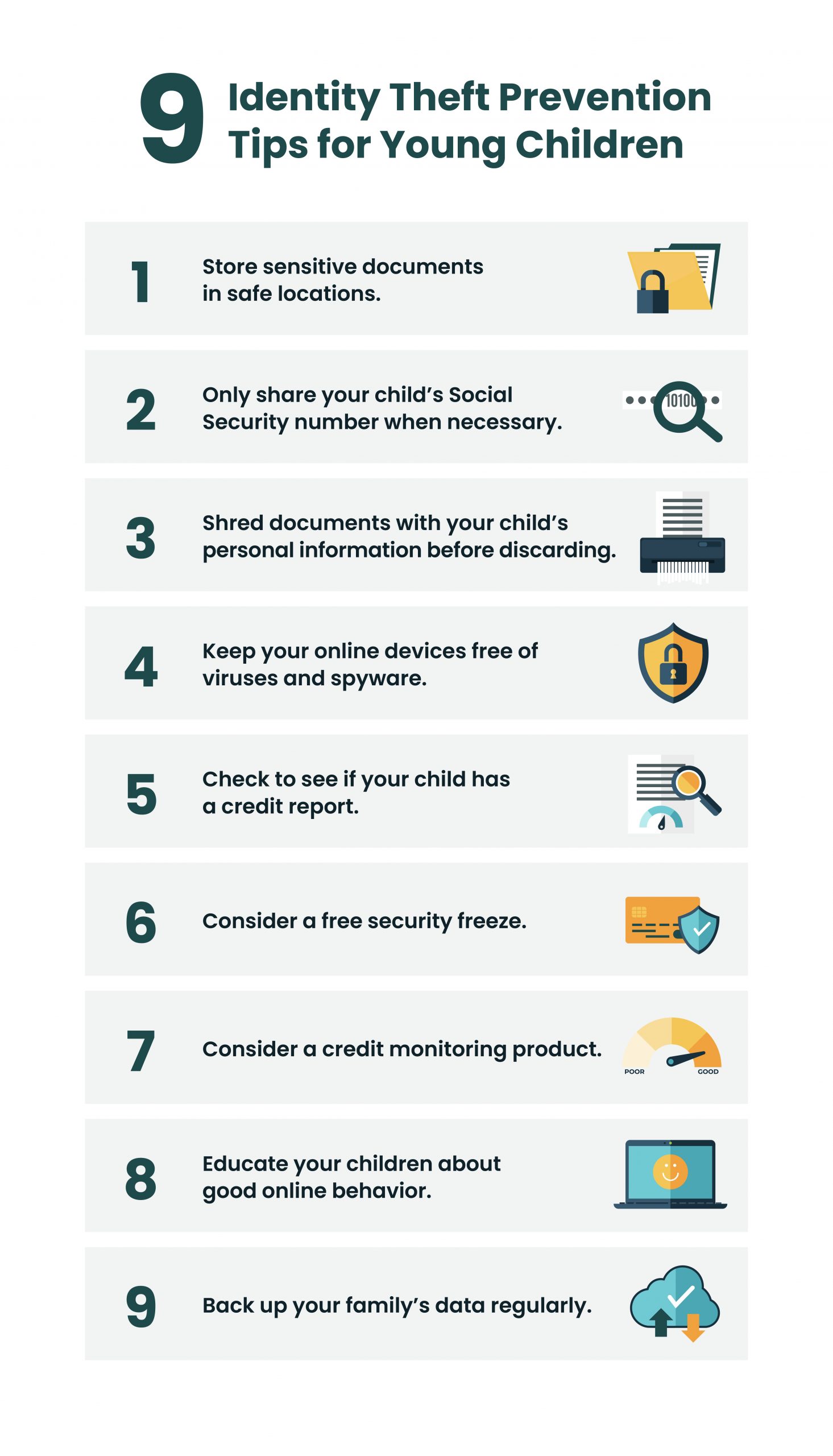 9 ways to protect your young children from identify theft